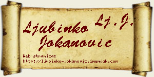Ljubinko Jokanović vizit kartica